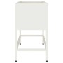 Jardinera Elevada Blanco 60 x 26 x 45 cm Acero en Macetas y jardineras | Comprar online en Foru.es