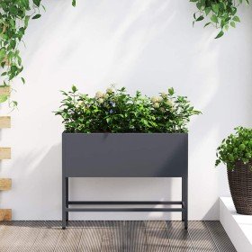Jardinera Elevada Antracita 60 x 26 x 45 cm Acero en Macetas y jardineras | Comprar online en Foru.es