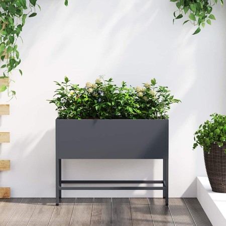 Jardinera Elevada Antracita 60 x 26 x 45 cm Acero en Macetas y jardineras | Comprar online en Foru.es