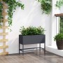 Jardinera Elevada Antracita 60 x 26 x 45 cm Acero en Macetas y jardineras | Comprar online en Foru.es