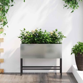 Jardinera Elevada Plateado 60 x 26 x 45 cm Acero Galvanizado en Macetas y jardineras | Comprar online en Foru.es