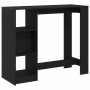 Mesa de Bar con estante Roble Negro 124 x 46 x 103.5 cm en Mesas de comedor | Comprar online en Foru.es