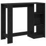 Mesa de Bar con estante Roble Negro 124 x 46 x 103.5 cm en Mesas de comedor | Comprar online en Foru.es