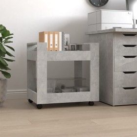 Carrito de escritorio contrachapada gris hormigón 60x45x60 cm de vidaXL, Carros e islas - Ref: Foro24-816604, Precio: 43,86 €...