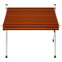 Toldo manual retráctil naranja y marrón 200 cm en Toldos | Comprar online en Foru.es