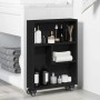 Carro de Almacenamiento Estrecho Roble Negro 48 x 13 x 68 cm en Librerías y estanterías | Comprar online en Foru.es