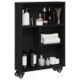 Carro de Almacenamiento Estrecho Roble Negro 48 x 13 x 68 cm en Librerías y estanterías | Comprar online en Foru.es