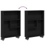 Carro de Almacenamiento Estrecho Roble Negro 48 x 13 x 68 cm en Librerías y estanterías | Comprar online en Foru.es