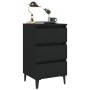 Mesitas noche con patas metal 2 uds negro 40x35x69 cm de vidaXL, Mesitas de noche - Ref: Foro24-805908, Precio: 132,35 €, Des...