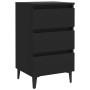 Mesitas noche con patas metal 2 uds negro 40x35x69 cm de vidaXL, Mesitas de noche - Ref: Foro24-805908, Precio: 132,35 €, Des...