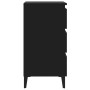 Mesitas noche con patas metal 2 uds negro 40x35x69 cm de vidaXL, Mesitas de noche - Ref: Foro24-805908, Precio: 132,35 €, Des...