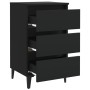 Mesitas noche con patas metal 2 uds negro 40x35x69 cm de vidaXL, Mesitas de noche - Ref: Foro24-805908, Precio: 132,35 €, Des...