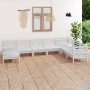 Juego de muebles de jardín 8 piezas madera maciza pino blanco de vidaXL, Conjuntos de jardín - Ref: Foro24-3082985, Precio: 3...