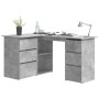 Escritorio de esquina contrachapada gris hormigón 145x100x76 cm de vidaXL, Escritorios - Ref: Foro24-801093, Precio: 170,78 €...