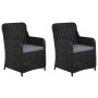 Juego de comedor para jardín 3 piezas negro de vidaXL, Conjuntos de jardín - Ref: Foro24-3067722, Precio: 376,56 €, Descuento: %