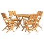 Juego de comedor para jardín 5 piezas madera maciza de teca de vidaXL, Conjuntos de jardín - Ref: Foro24-3155030, Precio: 411...