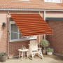 Toldo manual retráctil naranja y marrón 250 cm en Toldos | Comprar online en Foru.es