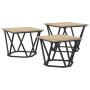 Mesa de Café 3 pcs Roble Sonoma Madera Ingenierizada y Acero en Mesas de centro | Comprar online en Foru.es
