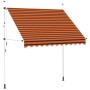 Toldo manual retráctil naranja y marrón 250 cm en Toldos | Comprar online en Foru.es