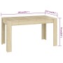 Mesa de comedor contrachapada color roble sonoma 140x74,5x76 cm de vidaXL, Mesas de cocina y de comedor - Ref: Foro24-804205,...