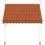 Toldo manual retráctil naranja y marrón 250 cm en Toldos | Comprar online en Foru.es
