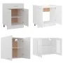 Juego de muebles de cocina 4 piezas madera de ingeniería blanco de vidaXL, Armarios de cocina - Ref: Foro24-3067655, Precio: ...