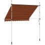 Toldo manual retráctil naranja y marrón 250 cm en Toldos | Comprar online en Foru.es