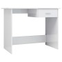Escritorio de aglomerado blanco brillante 100x50x76 cm de vidaXL, Escritorios - Ref: Foro24-800555, Precio: 60,54 €, Descuent...