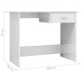 Escritorio de aglomerado blanco brillante 100x50x76 cm de vidaXL, Escritorios - Ref: Foro24-800555, Precio: 60,54 €, Descuent...