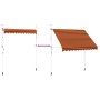 Toldo manual retráctil naranja y marrón 250 cm en Toldos | Comprar online en Foru.es