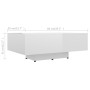 Mesa de centro madera contrachapada blanco brillo 85x55x31 cm de vidaXL, Mesas de centro - Ref: Foro24-803386, Precio: 66,77 ...