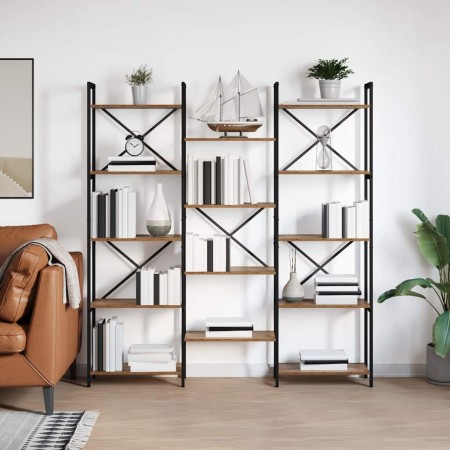 Estante de libros Madera envejecida 156 x 25 x 167 cm en Librerías y estanterías | Comprar online en Foru.es