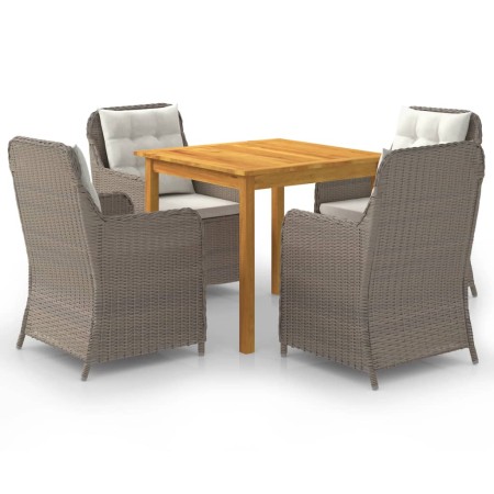 Juego de comedor para jardín 5 piezas marrón de vidaXL, Conjuntos de jardín - Ref: Foro24-3067728, Precio: 753,62 €, Descuent...