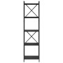 Estante de libros Roble Negro 40 x 30 x 155 cm en Librerías y estanterías | Comprar online en Foru.es