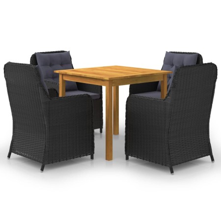 3067729 5 Piece Garden Dining Set Black (147875+2x46548) de vidaXL, Conjuntos de jardín - Ref: Foro24-3067729, Precio: 787,98...