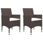 Juego de comedor de jardín de 3 piezas marrón de vidaXL, Conjuntos de jardín - Ref: Foro24-3067670, Precio: 254,12 €, Descuen...