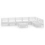 Juego de muebles de jardín 8 piezas madera maciza pino blanco de vidaXL, Conjuntos de jardín - Ref: Foro24-3083020, Precio: 3...