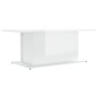 Mesa de centro madera ingeniería blanco brillo 102x55,5x40 cm de vidaXL, Mesas de centro - Ref: Foro24-810313, Precio: 51,16 ...