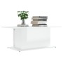 Mesa de centro madera ingeniería blanco brillo 102x55,5x40 cm de vidaXL, Mesas de centro - Ref: Foro24-810313, Precio: 51,16 ...