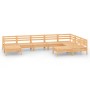 Juego de muebles de jardín 9 piezas madera maciza de pino de vidaXL, Conjuntos de jardín - Ref: Foro24-3083024, Precio: 389,4...