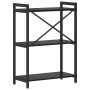 Estante de libros Roble Negro 60 x 30 x 85 cm en Librerías y estanterías | Comprar online en Foru.es
