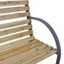 Banco de jardín de madera y hierro 120 cm de vidaXL, Bancos de jardín - Ref: Foro24-41014, Precio: 108,84 €, Descuento: %