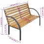 Banco de jardín de madera y hierro 120 cm de vidaXL, Bancos de jardín - Ref: Foro24-41014, Precio: 108,84 €, Descuento: %