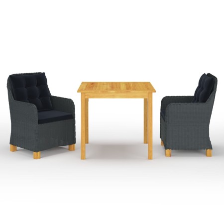 Juego de comedor para jardín 3 piezas gris oscuro de vidaXL, Conjuntos de jardín - Ref: Foro24-3067754, Precio: 397,98 €, Des...