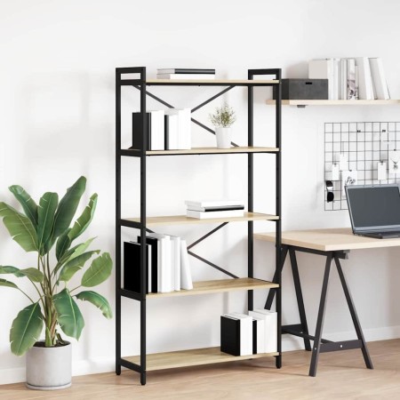 Estante de libros Roble Sonoma 80 x 30 x 155 cm en Librerías y estanterías | Comprar online en Foru.es