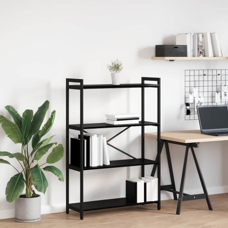 Estante de libros Roble Negro 80 x 30 x 120 cm en Librerías y estanterías | Comprar online en Foru.es