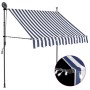Toldo manual retráctil con LED azul y blanco 100 cm en Toldos | Comprar online en Foru.es