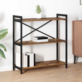 Estante de libros Madera envejecida 80 x 30 x 85 cm en Librerías y estanterías | Comprar online en Foru.es