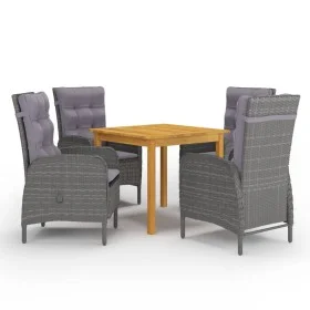 Juego de comedor de jardín de 5 piezas gris de vidaXL, Conjuntos de jardín - Ref: Foro24-3067681, Precio: 695,87 €, Descuento: %