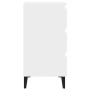 Mesita de noche con patas de metal blanco 40x35x69 cm de vidaXL, Mesitas de noche - Ref: Foro24-805905, Precio: 66,20 €, Desc...